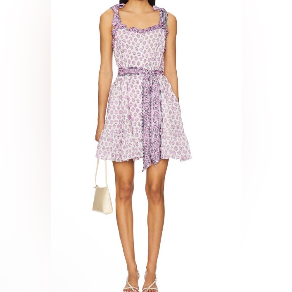 New Cleobella x Revolve Tillie Mini Organic Cotton Dress size Large in Lavender